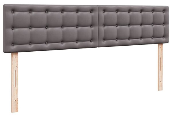 Otomanski okvir kreveta s madracem sivi 180x200cm umjetna koža - Siva / 180 x 200 cm