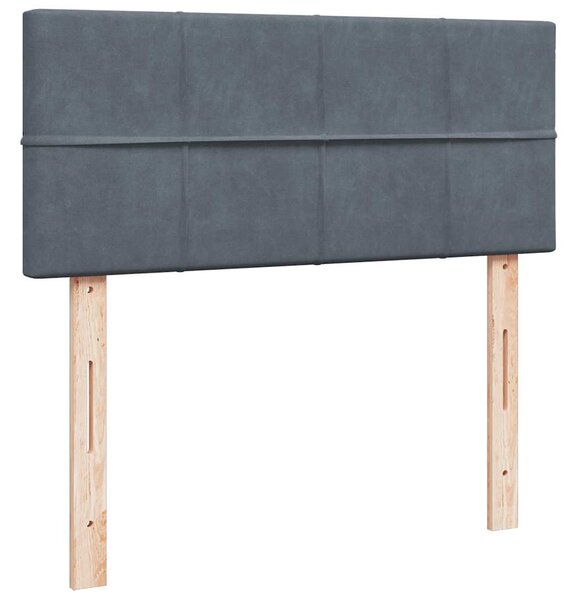 Otomanski krevet s madraca tamnosivi 120x190 cm baršunasti - Siva / 120 x 190