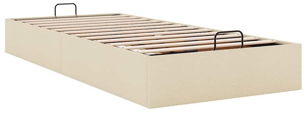 Otomanski okvir kreveta bez madraca krem 90x200 cm od tkanine - Krema / 90 x 200 cm
