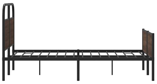Okvir kreveta bez madraca smeđa boja hrasta 140x190 cm drveni - Smeđa / 140 x 190 cm