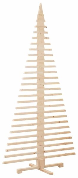 Drveno božićno drvce za dekoraciju 210 cm Čvrsto drvo bor - 210 cm Prirodna (neobrađena)