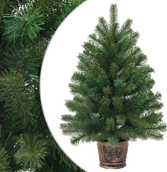Umjetno božićno drvce s stalakom Zelena 75 cm PVC PE i čelik - 75 cm