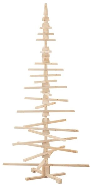 Drveno božićno drvce za dekoraciju 210 cm Čvrsto drvo bor - 210 cm Prirodna (neobrađena)