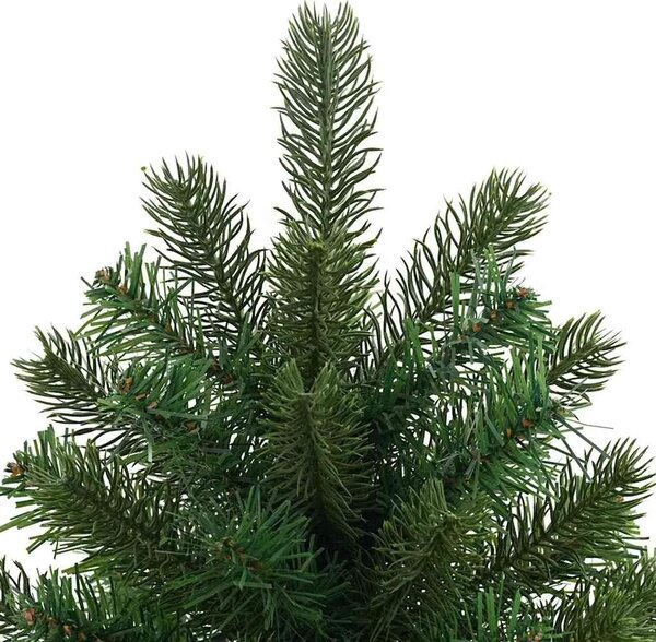 Umjetno božićno drvce s 150 LED svjetlima Zelena 75 cm PE i PVC - 75 cm s LED-ima i ljubičastim kuglicama