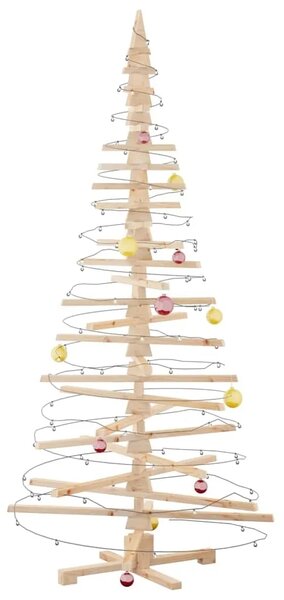 Drveno božićno drvce za dekoraciju 210 cm Čvrsto drvo bor - 210 cm Prirodna (neobrađena)