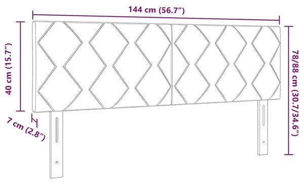 Uzglavlje Krema 144 cm tkanina - Krema 140 cm Nizak uzglavlju