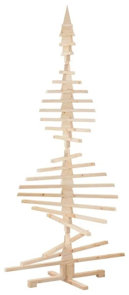 Drveno božićno drvce za dekoraciju 210 cm Čvrsto drvo bor - 210 cm Prirodna (neobrađena)