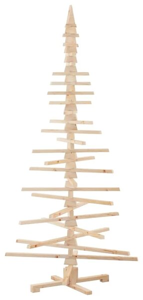 Drveno božićno drvce za dekoraciju 210 cm Čvrsto drvo bor - 210 cm Prirodna (neobrađena)