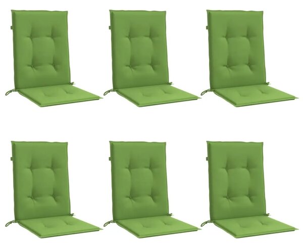 Jastuci za stolice 6 kom prošarano zeleni 100x50x4 cm tkanina - Prošarana zelena 100 x 50 x 4 cm 6