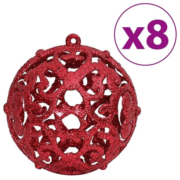 Božićne kuglice 100 kom crvena boja vina 3/4/6 cm - Boja crnog vina