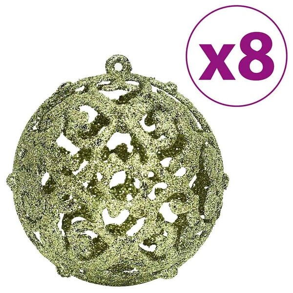 Božićne kuglice 100 kom svjetlozelene 3/4/6 cm - Svijetlo zelena