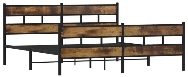 Metalni okvir kreveta bez madraca boja hrasta 180x200 cm - Smeđa / 180 x 200 cm
