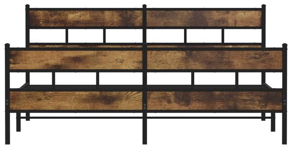 Metalni okvir kreveta bez madraca boja hrasta 180x200 cm - Smeđa / 180 x 200 cm