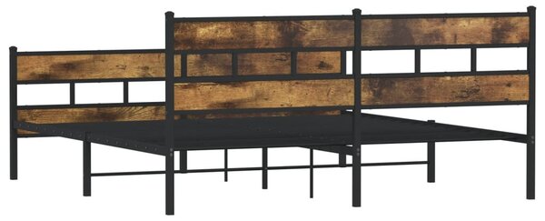Metalni okvir kreveta bez madraca boja hrasta 180x200 cm - Smeđa / 180 x 200 cm