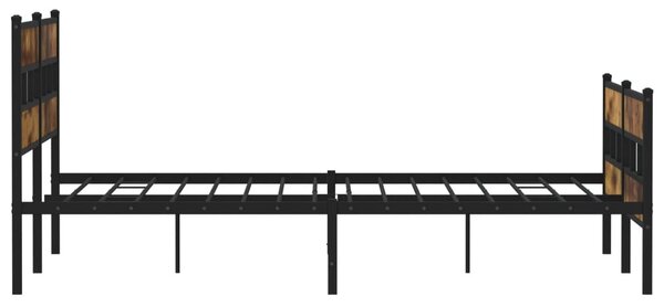 Metalni okvir kreveta bez madraca boja hrasta 180x200 cm - Smeđa / 180 x 200 cm