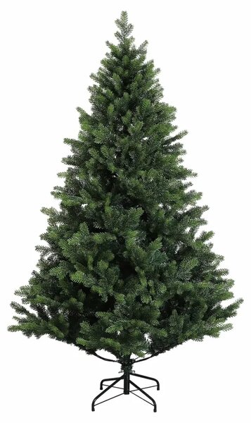 Umjetno božićno drvce s kuglicama 120 cm 150 LED lampica - Zelena 120 cm s LED-ima i crnim lopticama
