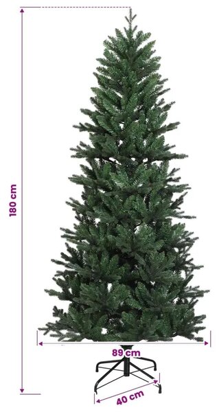 Umjetno božićno drvce s kuglicom 180 cm 300 LED lampica - Zelena 180 cm s LED-ima i ružičastim lopticama