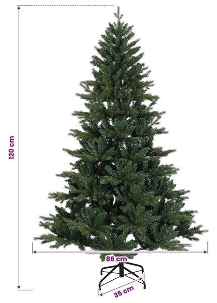 Umjetno božićno drvce s kuglicom 120 cm 150 LED lampica - 120 cm s LED-ima i ružičastim lopticama