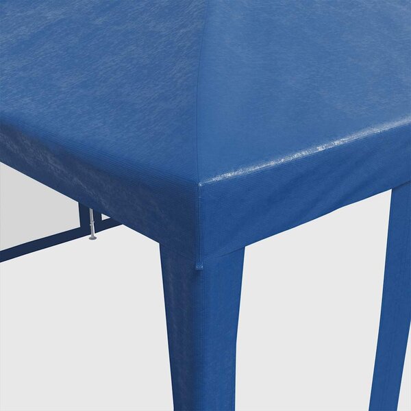 Šator za zabave s 10 mrežastih bočnih zidova plavi 6x4 m HDPE - Plava / 6 x 4 m