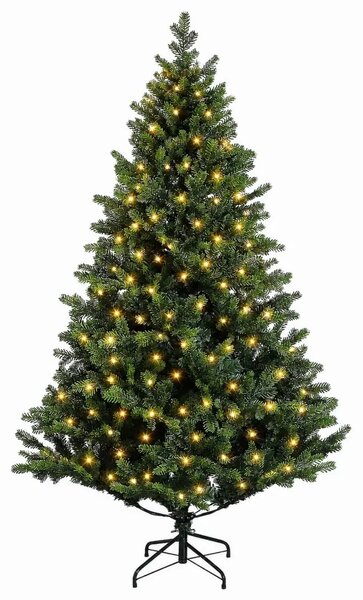 Umjetno božićno drvce s nogom 120 cm 150 LED lampica - Zelena 120 cm s LED svjetlima