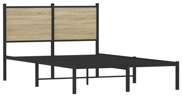 Metalni okvir kreveta bez madraca boja hrasta sonome 120x200 cm - Smeđa / 120 x 200 cm