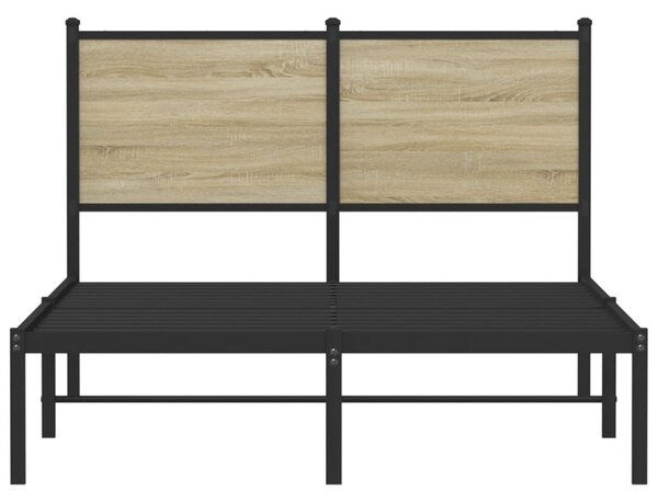 Metalni okvir kreveta bez madraca boja hrasta sonome 120x200 cm - Smeđa / 120 x 200 cm