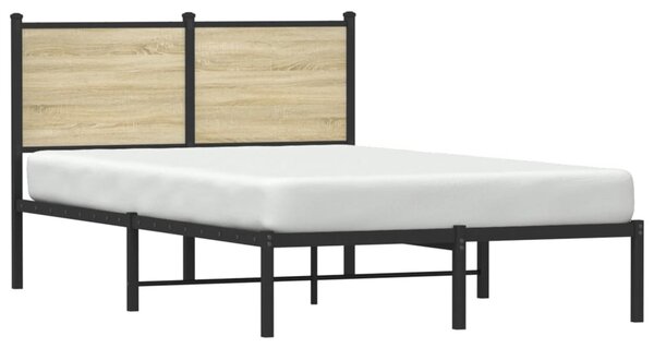 Metalni okvir kreveta bez madraca boja hrasta sonome 120x200 cm - Smeđa / 120 x 200 cm