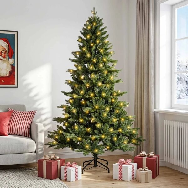 Umjetno božićno drvce s nogom 120 cm 150 LED lampica - 120 cm s LED svjetlima