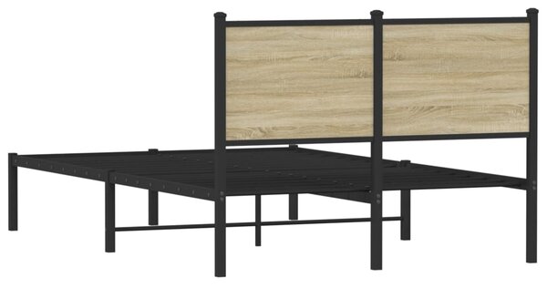 Metalni okvir kreveta bez madraca boja hrasta sonome 120x200 cm - Smeđa / 120 x 200 cm