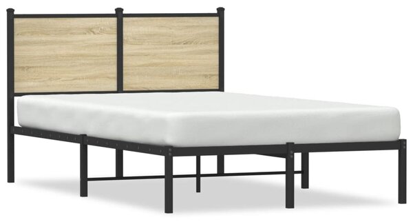 Metalni okvir kreveta bez madraca boja hrasta sonome 120x200 cm - Smeđa / 120 x 200 cm
