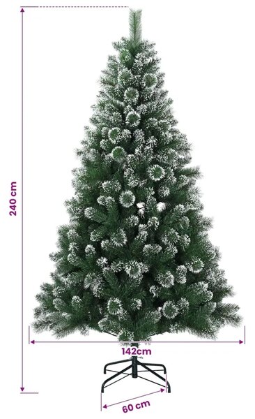 Umjetno božićno drvce 240 cm PVC i metal Zelena - 240 cm