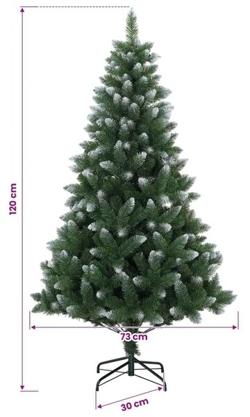Umjetno božićno drvce 120 cm 150 LED lampica Topla bijela - 120 cm s LED svjetlima