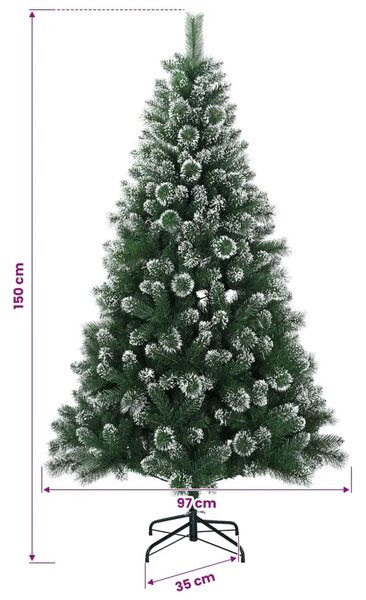Umjetno božićno drvce 150 cm PVC i metal Zelena - 150 cm