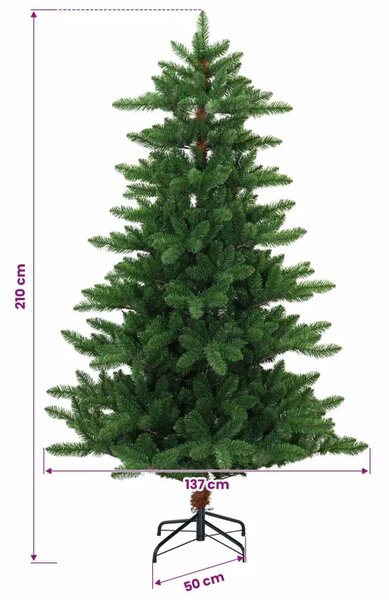 Umjetno božićno drvce 210 cm PVC i metal Zelena - 210 cm