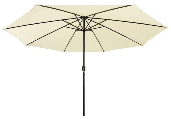 Vrtni suncobran s LED svjetlima 400 cm boja pijeska - Bež / N/A