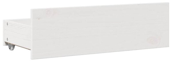 Okvir kreveta bez madraca s ladicama bijeli 140x190 cm borovina - Bijela / 140 x 190 cm