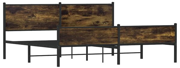 Metalni okvir kreveta bez madraca boja hrasta 193x203 cm - Smeđa / 193 x 203 cm