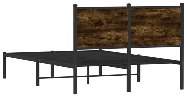 Metalni okvir kreveta bez madraca boja hrasta 120x190 cm - Smeđa / 120 x 190 cm
