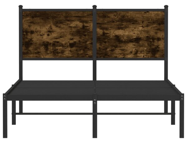 Metalni okvir kreveta bez madraca boja hrasta 120x190 cm - Smeđa / 120 x 190 cm