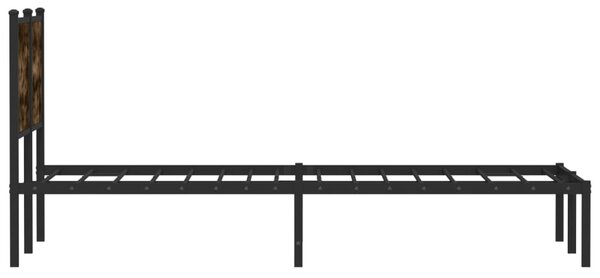 Metalni okvir kreveta bez madraca boja hrasta 120x190 cm - Smeđa / 120 x 190 cm