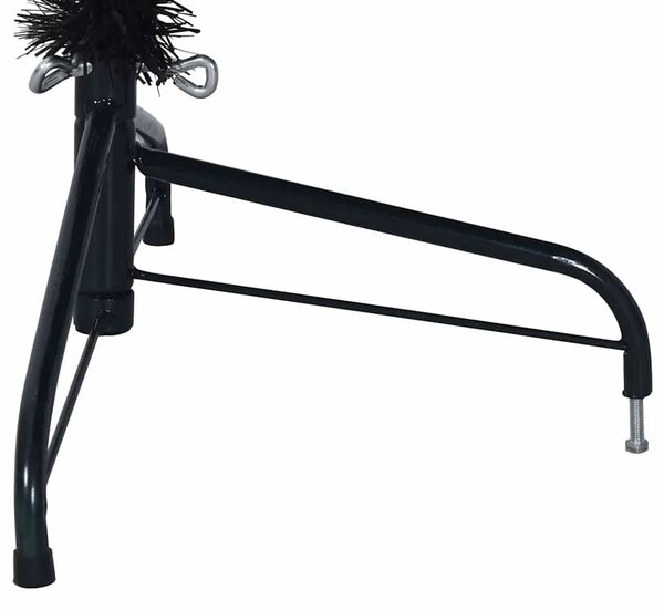 Umjetna polovica božićnog drvca sa stalkom crna 240 cm PVC - Crna 240 cm