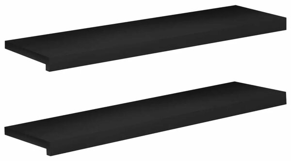 Step treads 2 kom. 100 x 30 x 2 cm Crna Čvrsto drvo bukve - Crna 100 x 30 x 2 cm 2
