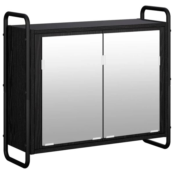 Set ormarića za kupaonicu 3 kom. Crni hrast 40 x 36 x 200 5 cm - Crni hrast Ormar s umivaonikom (1 vrata i 1 polica) + viseći or
