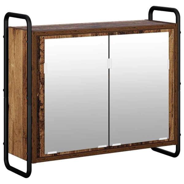 Set ormarića za kupaonicu 3 kom. Staro drvo 40 x 36 x 109 5 cm - Staro drvo Ormarić ispod sudopera (3 vrata) + viseći ormarić +