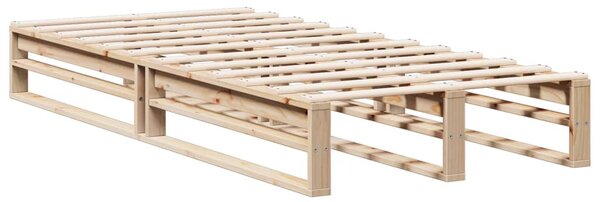 Krevet s regalom za knjige bez madraca 90x200 cm od borovine - Smeđa / 90 x 200 cm