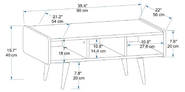 Zondo.hr Stolić za kavu Dovete 1 (orah svijetli). Akcija -31%. 1093257