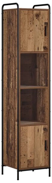 Set ormarića za kupaonicu 3 kom. Staro drvo 40 x 36 x 181 cm - Staro drvo Kupaonski ormarić (2 vrata) + viseći ormarić + kupaons