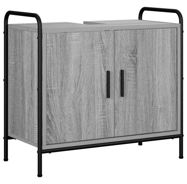 Set ormarića za kupaonicu 3 kom. Siva Sonoma 40 x 36 x 200 5 cm - Siva Sonoma Ormar s umivaonikom (2 vrata) + viseći ormar