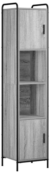 Set ormarića za kupaonicu 3 kom. Siva Sonoma 40 x 36 x 181 cm - Siva Sonoma Ormarić ispod sudopera (3 vrata) + viseći ormarić +