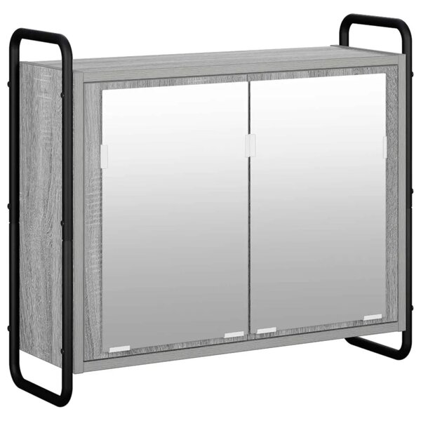 Set ormarića za kupaonicu 3 kom. Siva Sonoma 40 x 36 x 181 cm - Siva Sonoma Ormarić ispod sudopera (3 vrata) + viseći ormarić +
